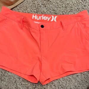 Hurley Women's Bright Coral Athletic Shorts